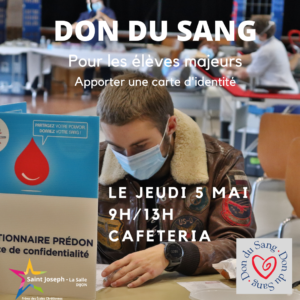 Lire la suite à propos de l’article Don du sang à Saint Jo, l’EFS vous attend nombreux !